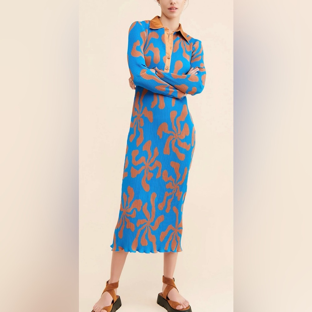Arthur Apparel Crimped Midi Dress size 4 NWT